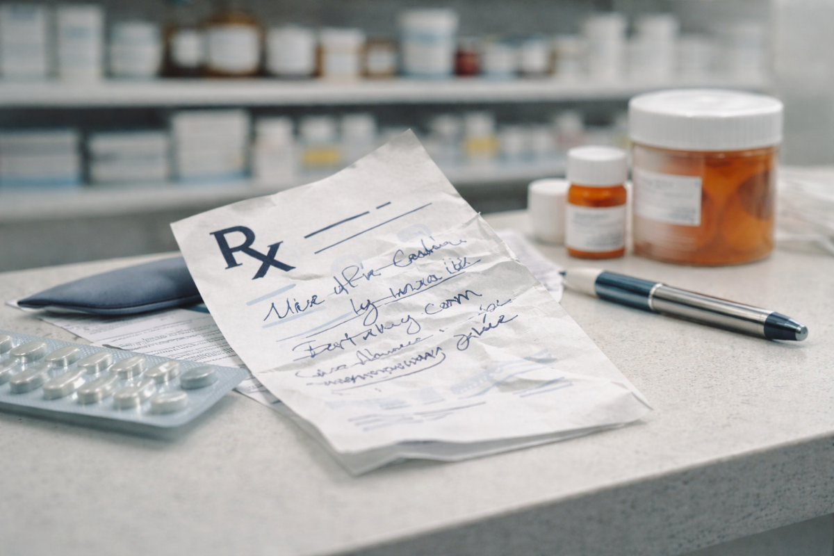 Doctor issuing a digital prescription